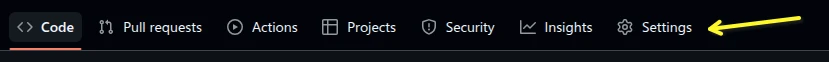 GitHub repository menu