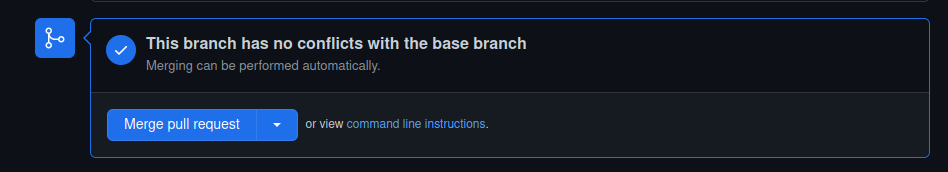 GitHub merge no conflict
