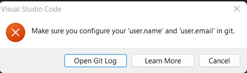 Git Username Email error