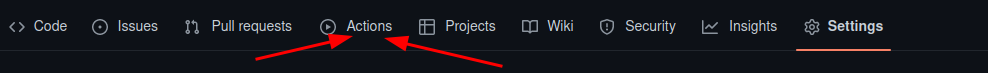 GitHub Actions Tab
