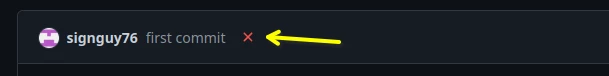 GitHub Build error indicator