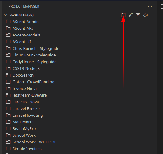Project Manager Save