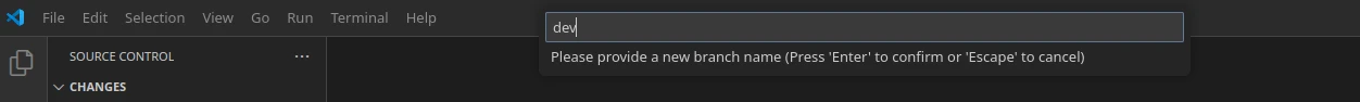 Enter New Branch Name