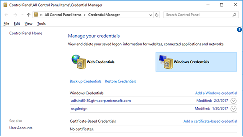 Windows Credential Manager