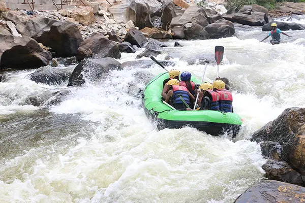 Group enjoying a calm section of the river